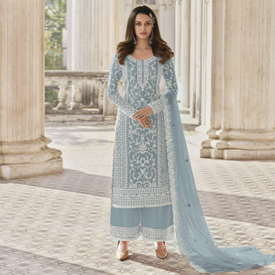 grey-embroidered-netted-palazzo-suit