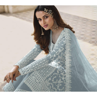 grey-embroidered-netted-palazzo-suit