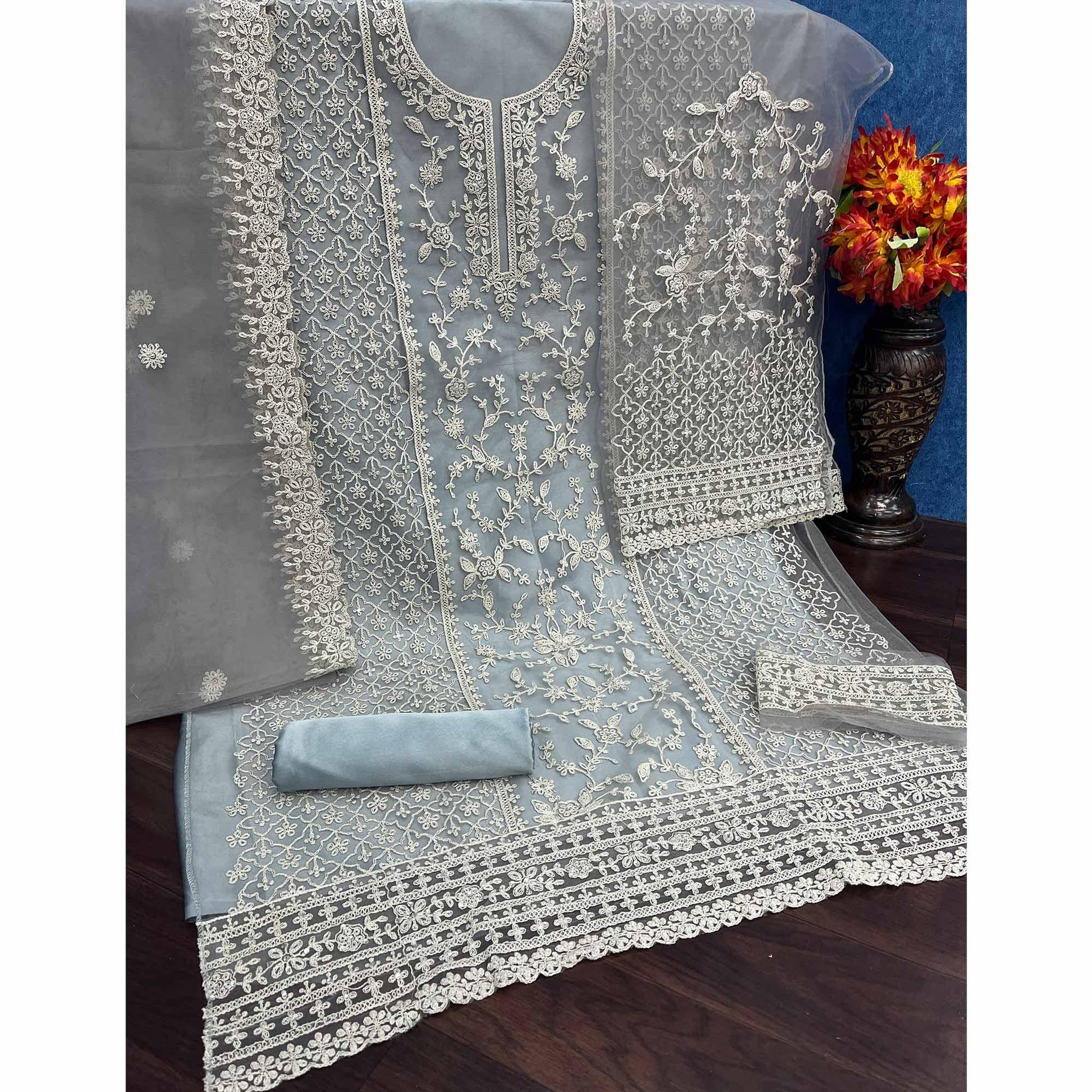 grey-embroidered-netted-palazzo-suit