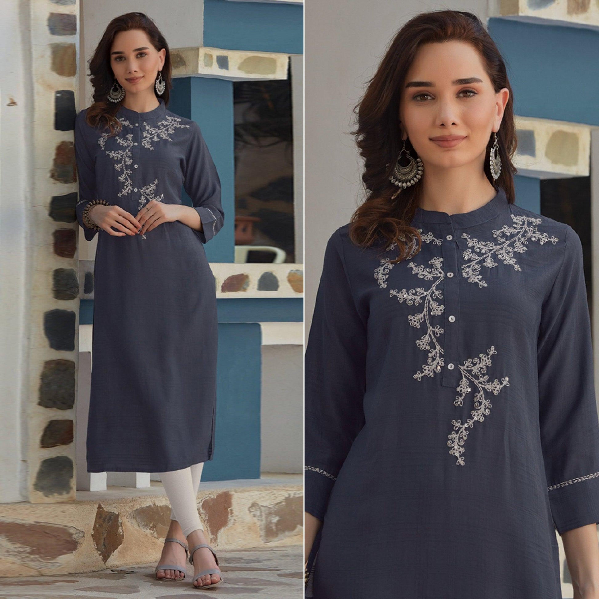 grey-embroidered-poly-cotton-kurti-1