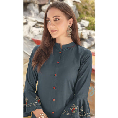 grey-embroidered-poly-cotton-kurti