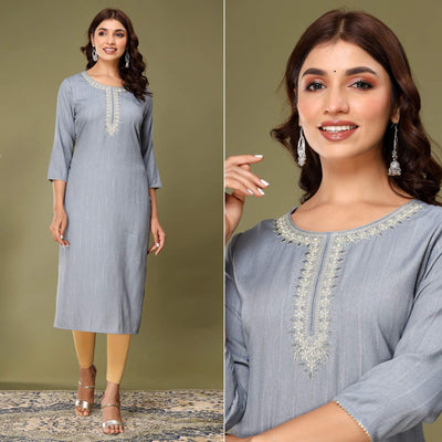 grey-embroidered-rayon-kurti