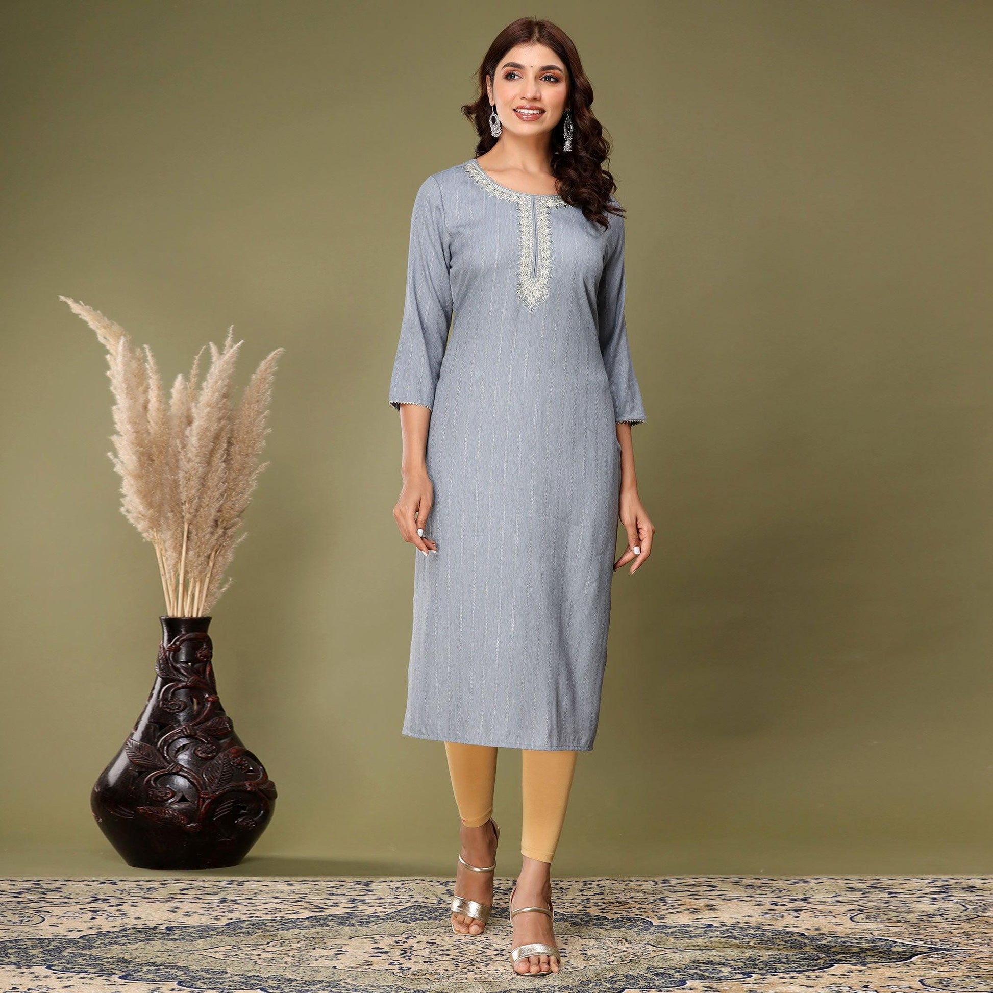 grey-embroidered-rayon-kurti