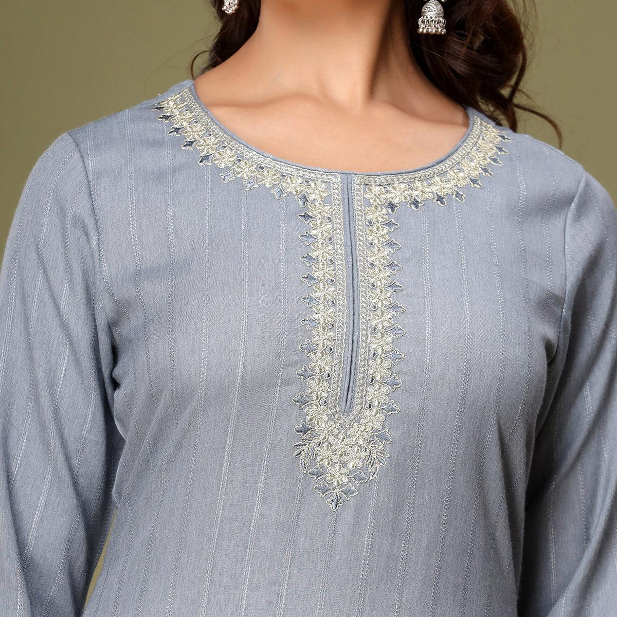 grey-embroidered-rayon-kurti