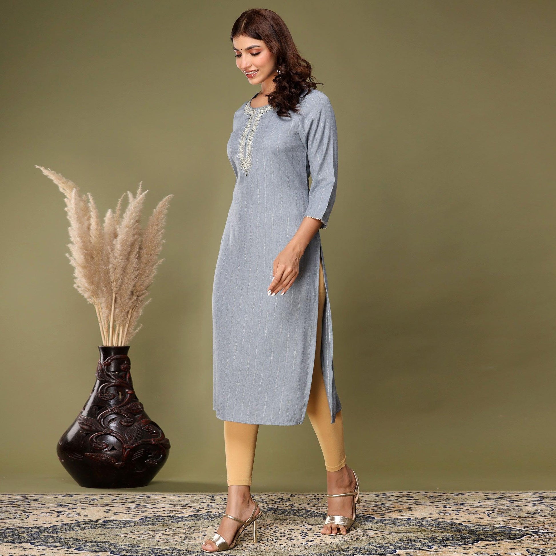grey-embroidered-rayon-kurti
