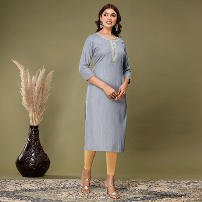 grey-embroidered-rayon-kurti
