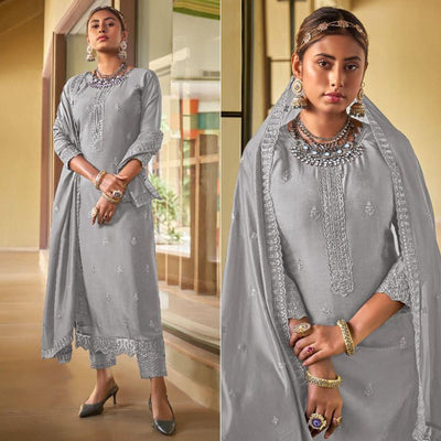 grey-embroidered-viscose-kurti-pant-set-143599