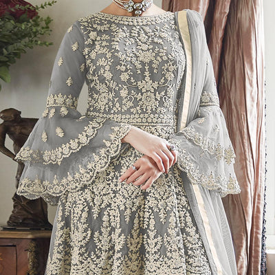 grey-partywear-floral-embroidered-net-sharara-suit-120082