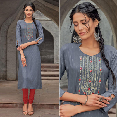 grey-embroidered-with-embellished-cotton-kurti-143081