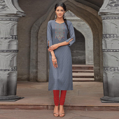 grey-embroidered-with-embellished-cotton-kurti-143081