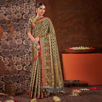 grey-festive-wear-banarasi-woven-organza-saree-137764