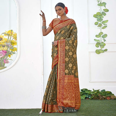 grey-festive-wear-banarasi-woven-organza-saree-with-tassels-137618