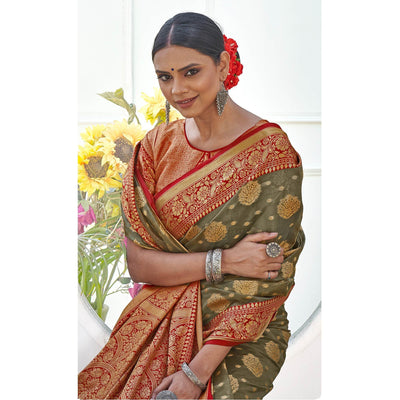 grey-festive-wear-banarasi-woven-organza-saree-with-tassels-137618