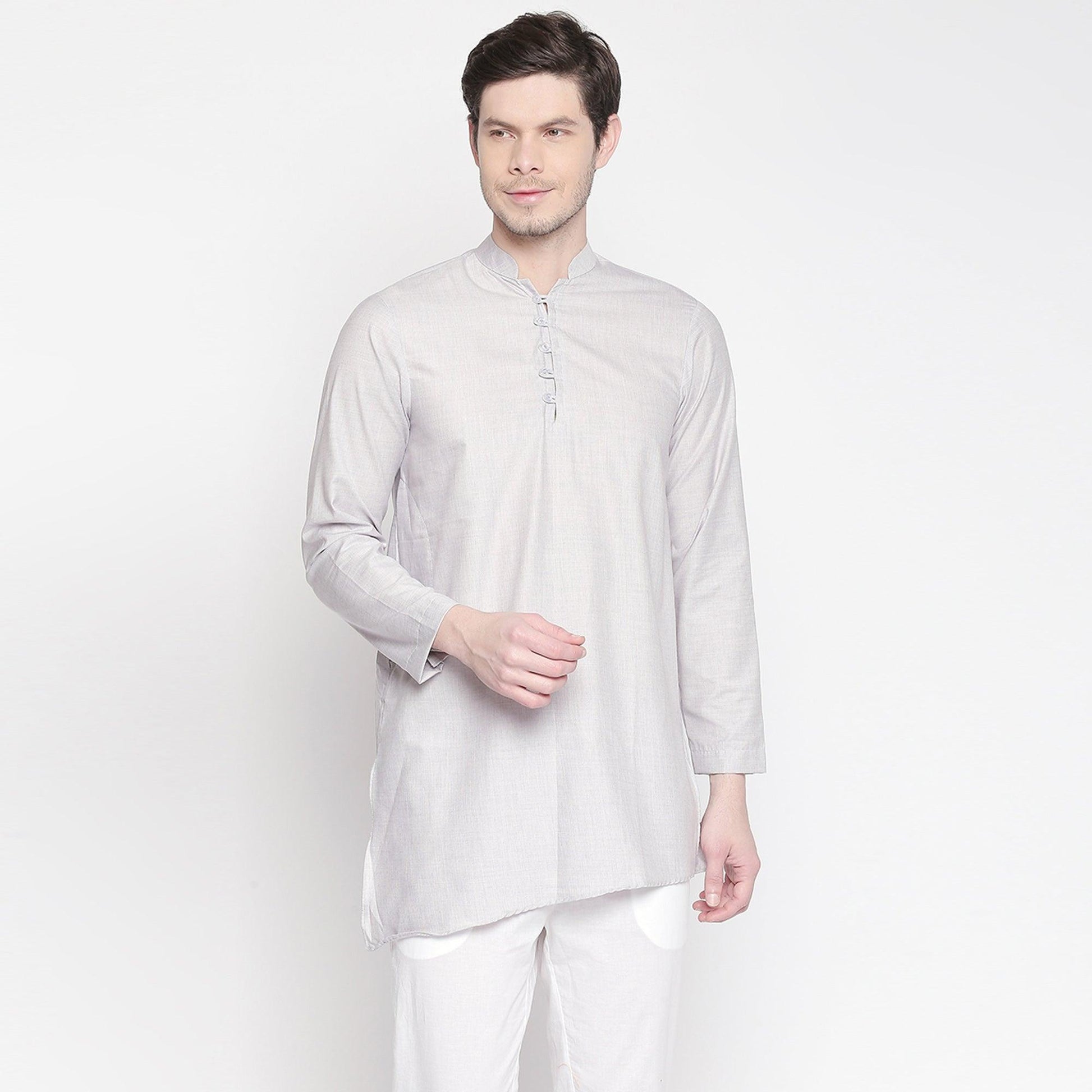 charming-grey-colored-festive-wear-cotton-kurta