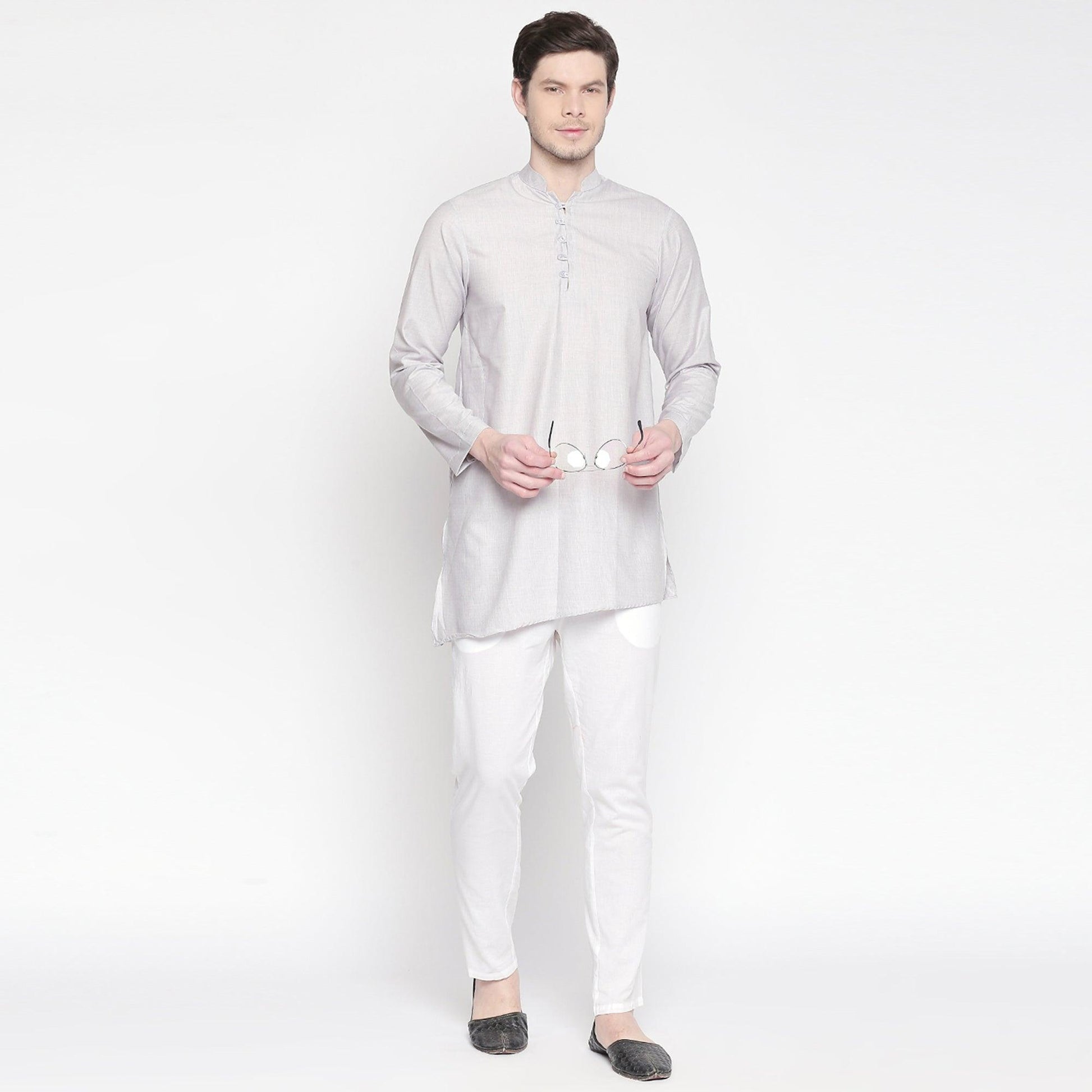 charming-grey-colored-festive-wear-cotton-kurta