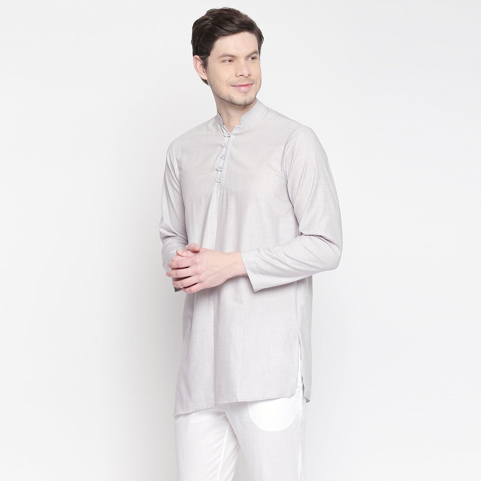 charming-grey-colored-festive-wear-cotton-kurta