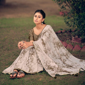 grey-festive-wear-crochet-work-georgette-saree-127586