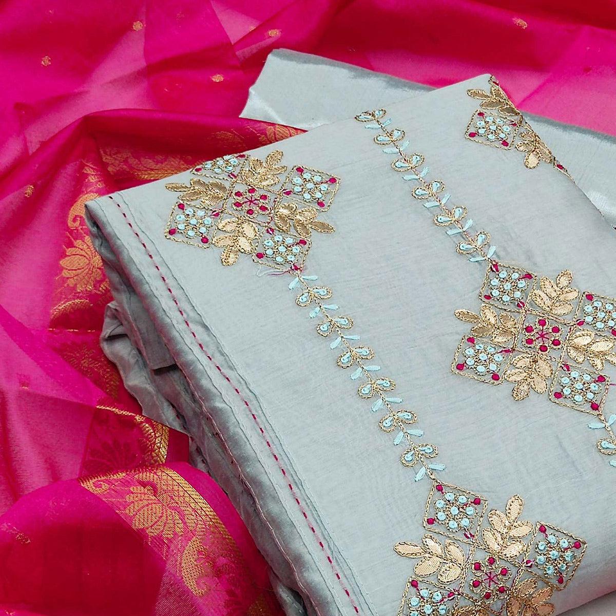grey-festive-wear-embroidered-modal-chanderi-dress-material-126770