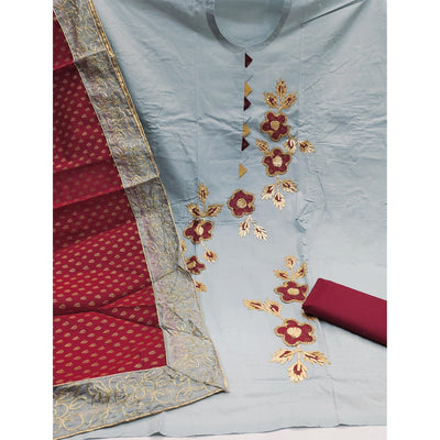 grey-festive-wear-embroidered-glass-cotton-dress-material-126804