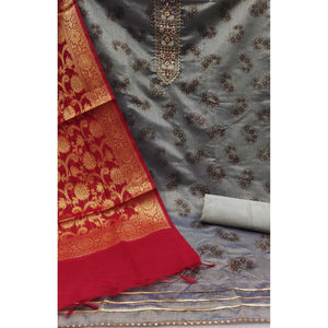 grey-festive-wear-embroidered-floral-printed-chanderi-cotton-dress-material-138646