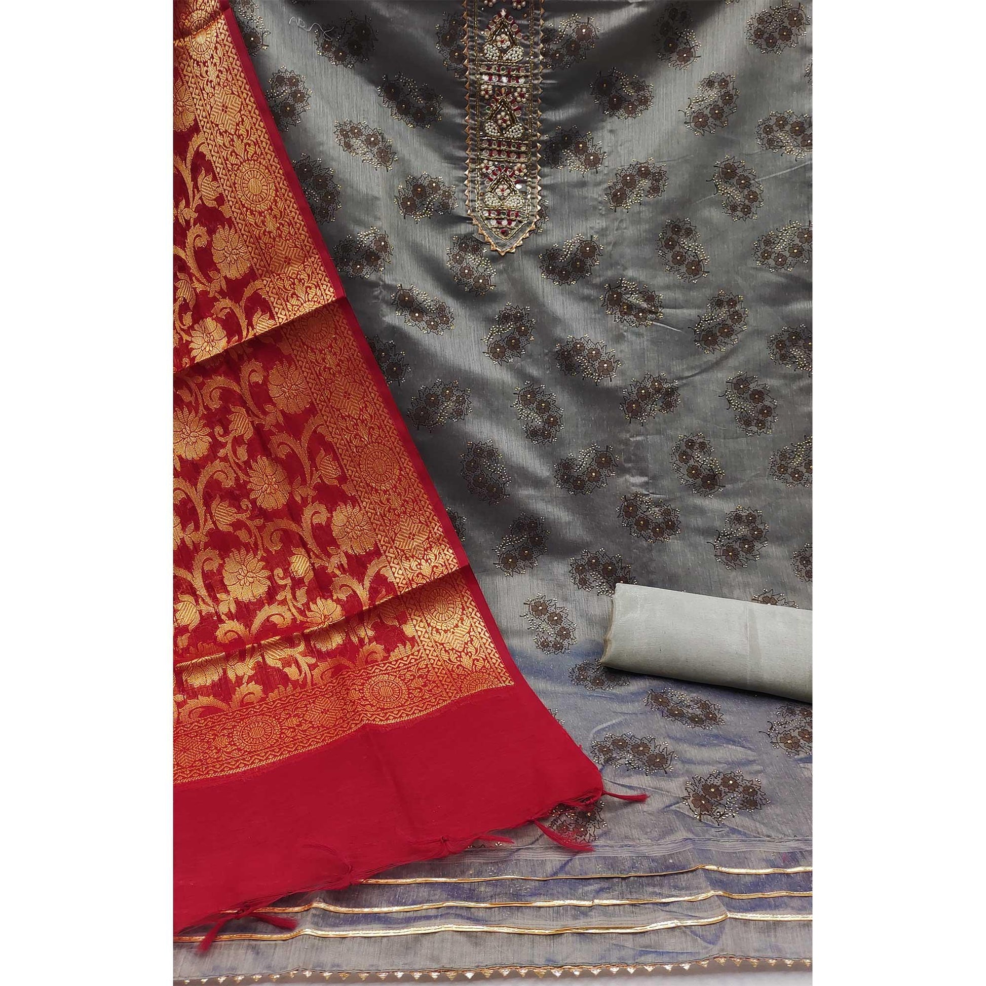 grey-festive-wear-embroidered-floral-printed-chanderi-cotton-dress-material-138646