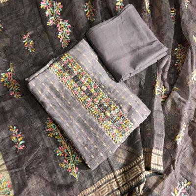 grey-festive-wear-embroidered-silk-cotton-dress-material-124564