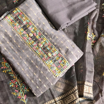 grey-festive-wear-embroidered-silk-cotton-dress-material-124564