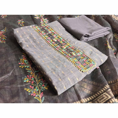 grey-festive-wear-embroidered-silk-cotton-dress-material-124564