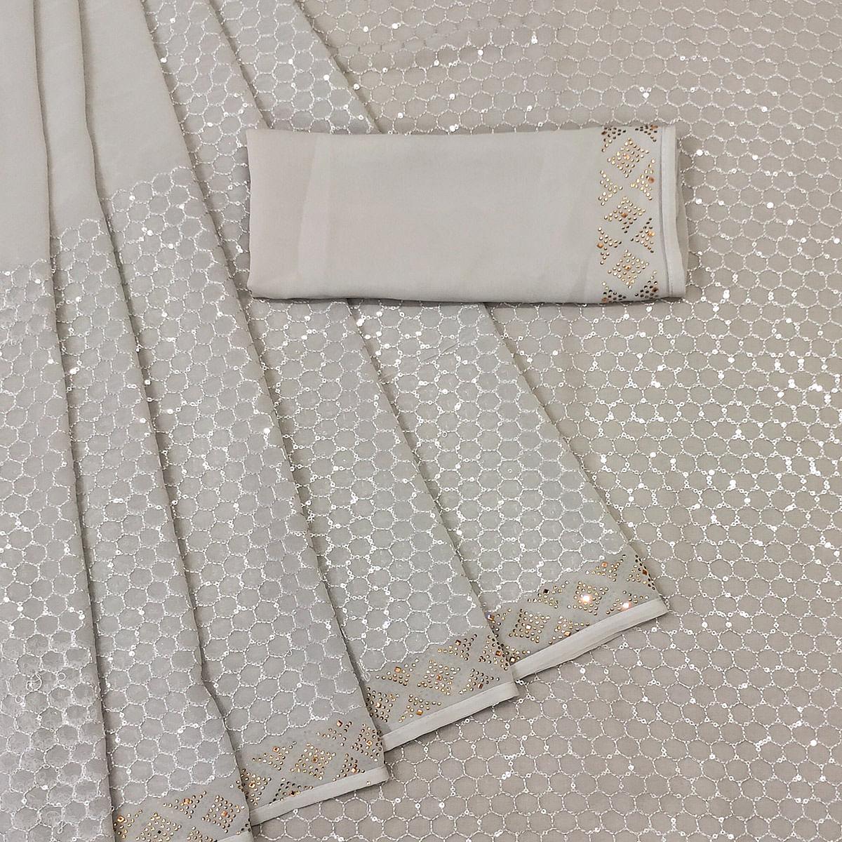 grey-festive-wear-embroidery-with-embellished-georgette-saree-142528