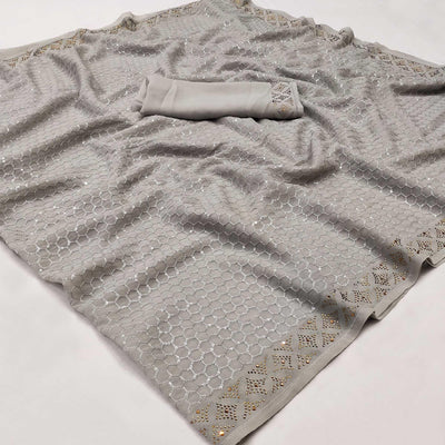 grey-festive-wear-embroidery-with-embellished-georgette-saree-142528
