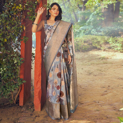 grey-festive-wear-floral-digital-printed-woven-silk-saree-112151