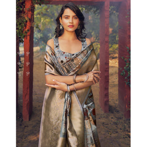 grey-festive-wear-floral-digital-printed-woven-silk-saree-112151