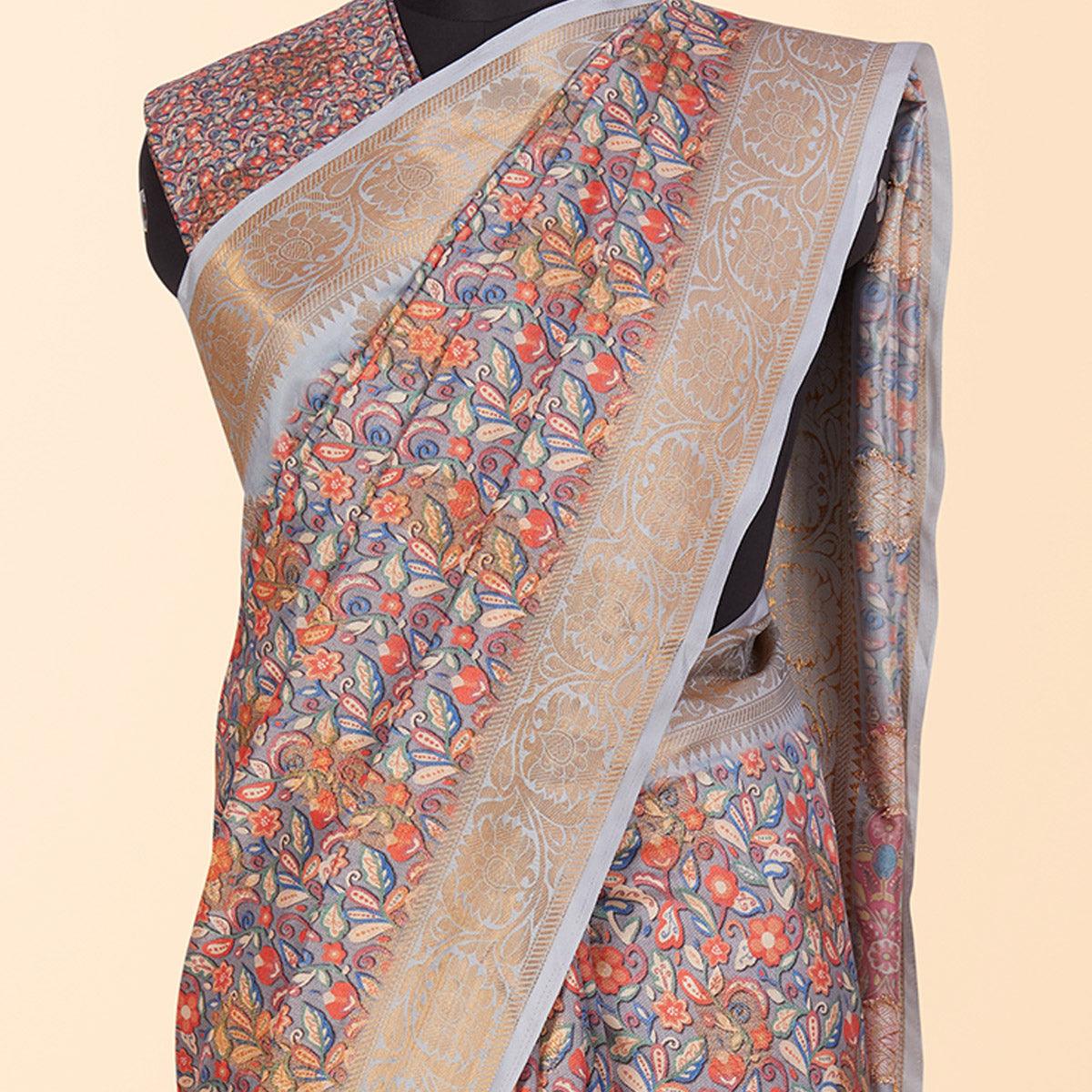grey-festive-wear-floral-digital-printed-woven-silk-saree-106321