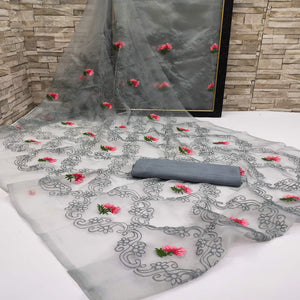 grey-festive-wear-floral-embroidered-organza-saree-132326