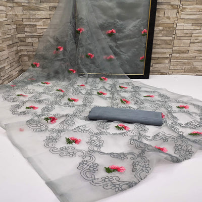 grey-festive-wear-floral-embroidered-organza-saree-132326