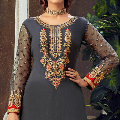 grey-festive-wear-floral-embroidered-pure-georgette-suit-110640
