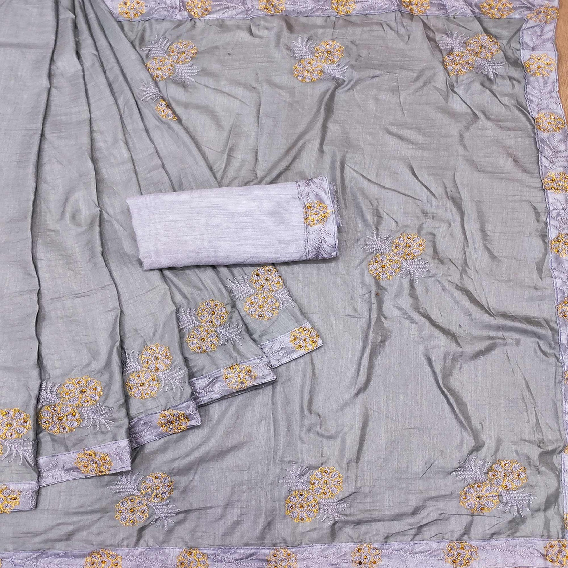 grey-festive-wear-floral-embroidered-silk-saree-140711