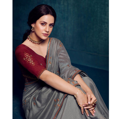 grey-festive-wear-floral-embroidered-vichitra-silk-saree-118706