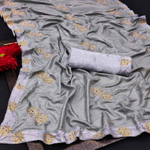 grey-festive-wear-floral-embroidered-silk-saree-140711