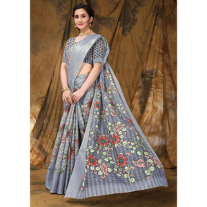 grey-festive-wear-floral-printed-art-silk-saree-141943