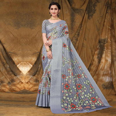 grey-festive-wear-floral-printed-art-silk-saree-141943