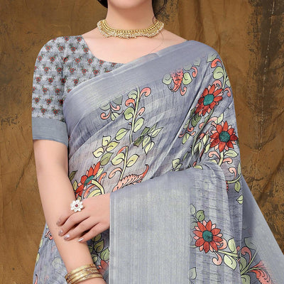 grey-festive-wear-floral-printed-art-silk-saree-141943