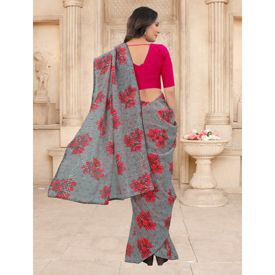 grey-festive-wear-floral-printed-with-sequence-georgette-saree-141012