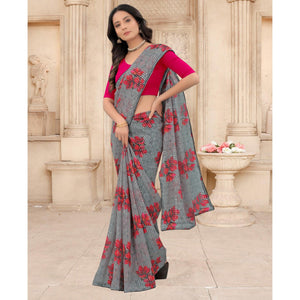 grey-festive-wear-floral-printed-with-sequence-georgette-saree-141012