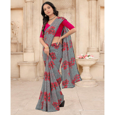 grey-festive-wear-floral-printed-with-sequence-georgette-saree-141012