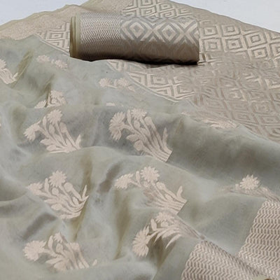 grey-festive-wear-floral-woven-soft-organza-saree-136936