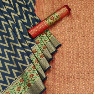 grey-festive-wear-floral-woven-silk-saree-141074