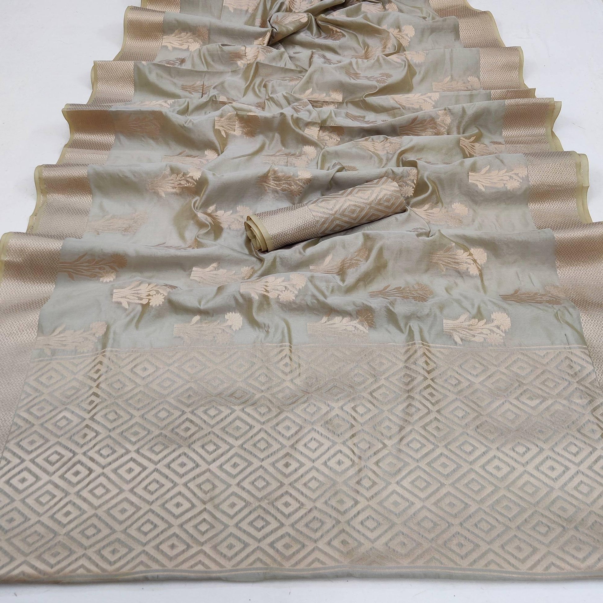 grey-festive-wear-floral-woven-soft-organza-saree-136936