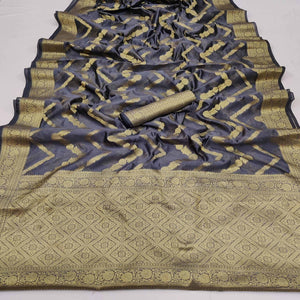 grey-festive-wear-floral-woven-soft-organza-saree-136940