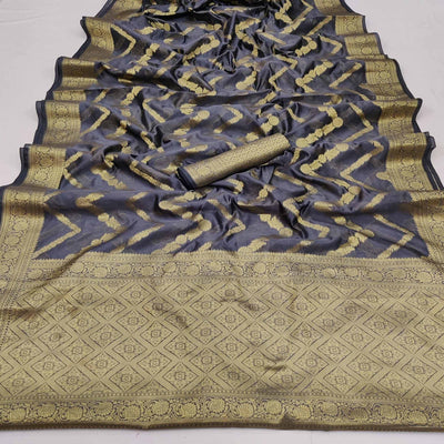 grey-festive-wear-floral-woven-soft-organza-saree-136940